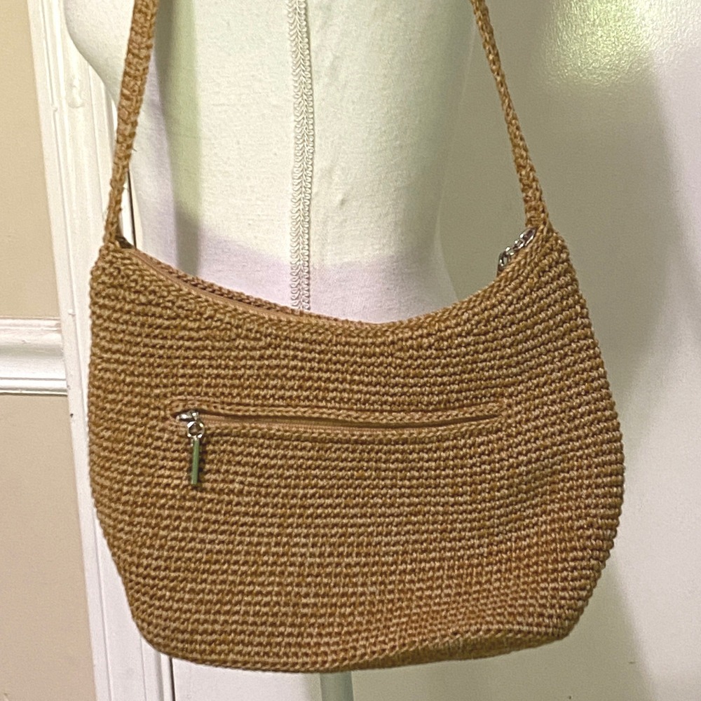 The Sak Ginger Spice Crochet Hobo Bag Earthy Textured Boho Chic Beach Cottage